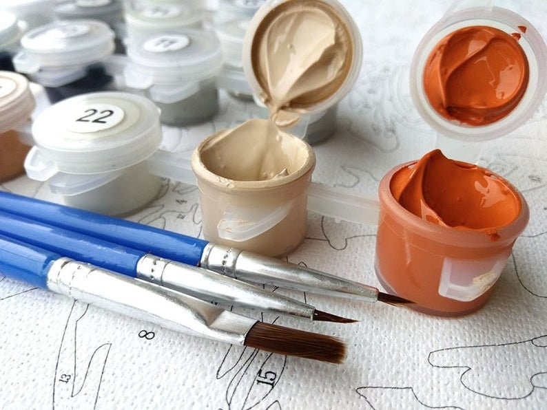 Steam Train Paint By Number Kit DIY Painting Kit Painting On Etsy