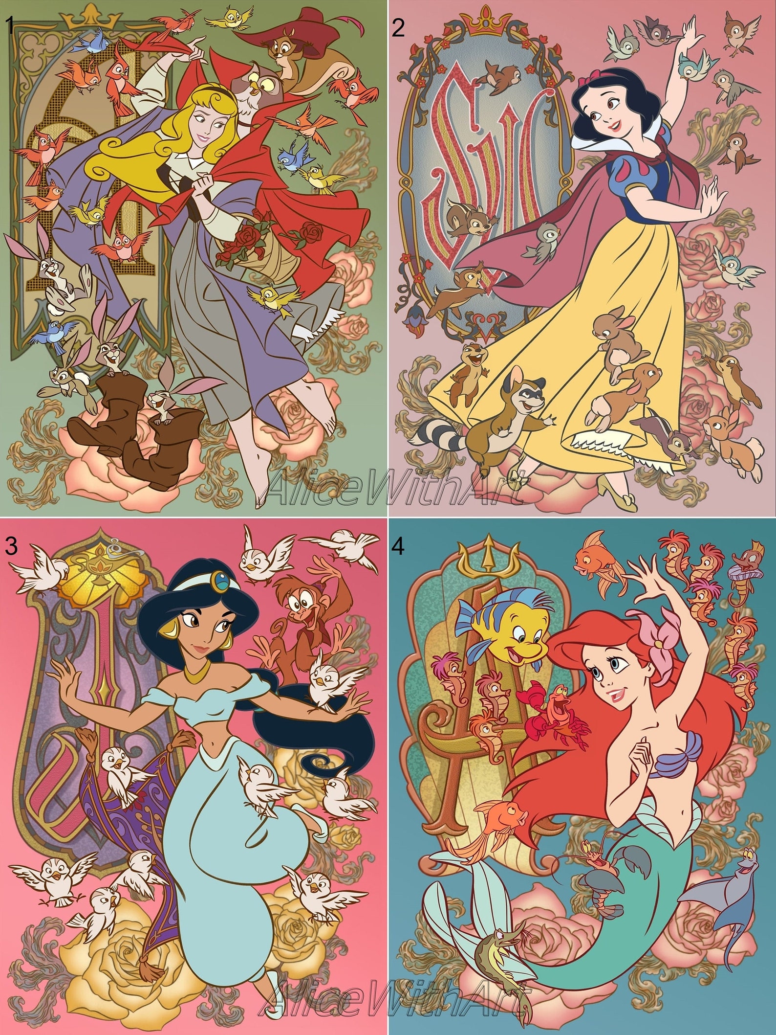 5D DIY Diamond Painting Kit Disney Princess Diamond Painting Etsy