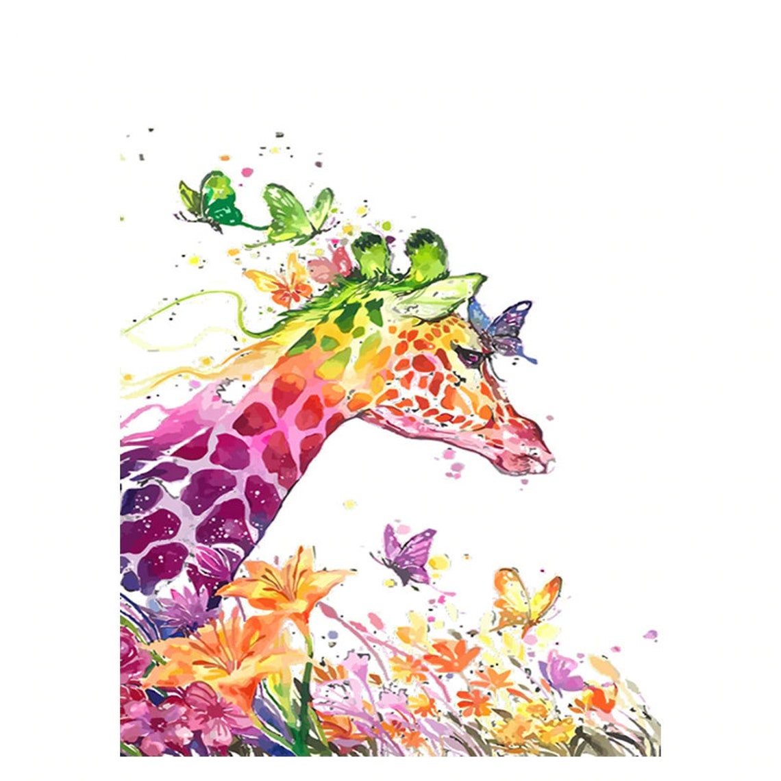 Giraffe Paint by Number kit Home Decoration Color by Number Etsy