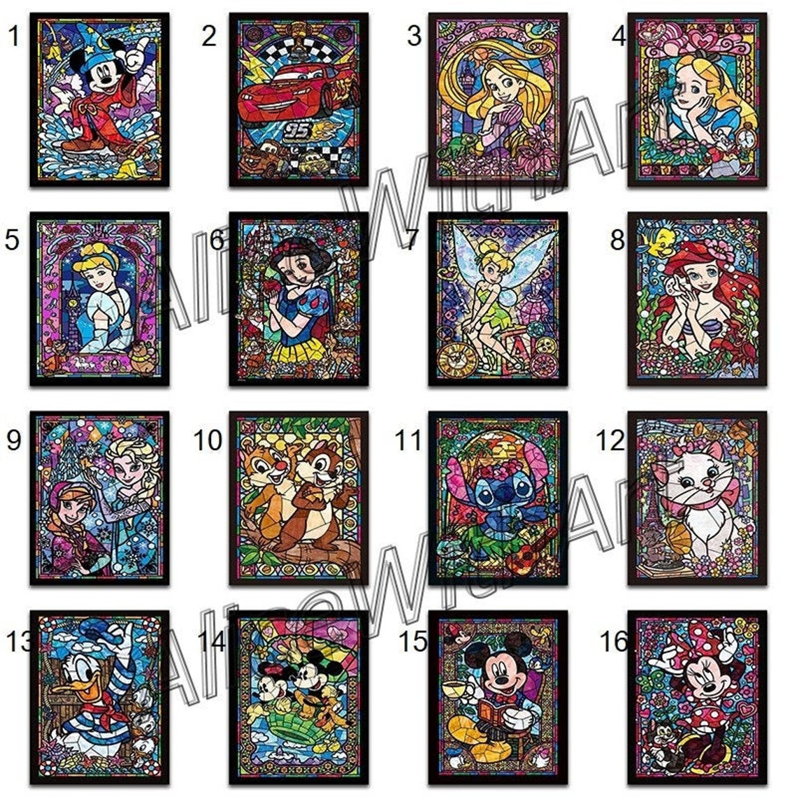 5D DIY Diamond Painting Kit Disney Cartoon Character Diamond Etsy