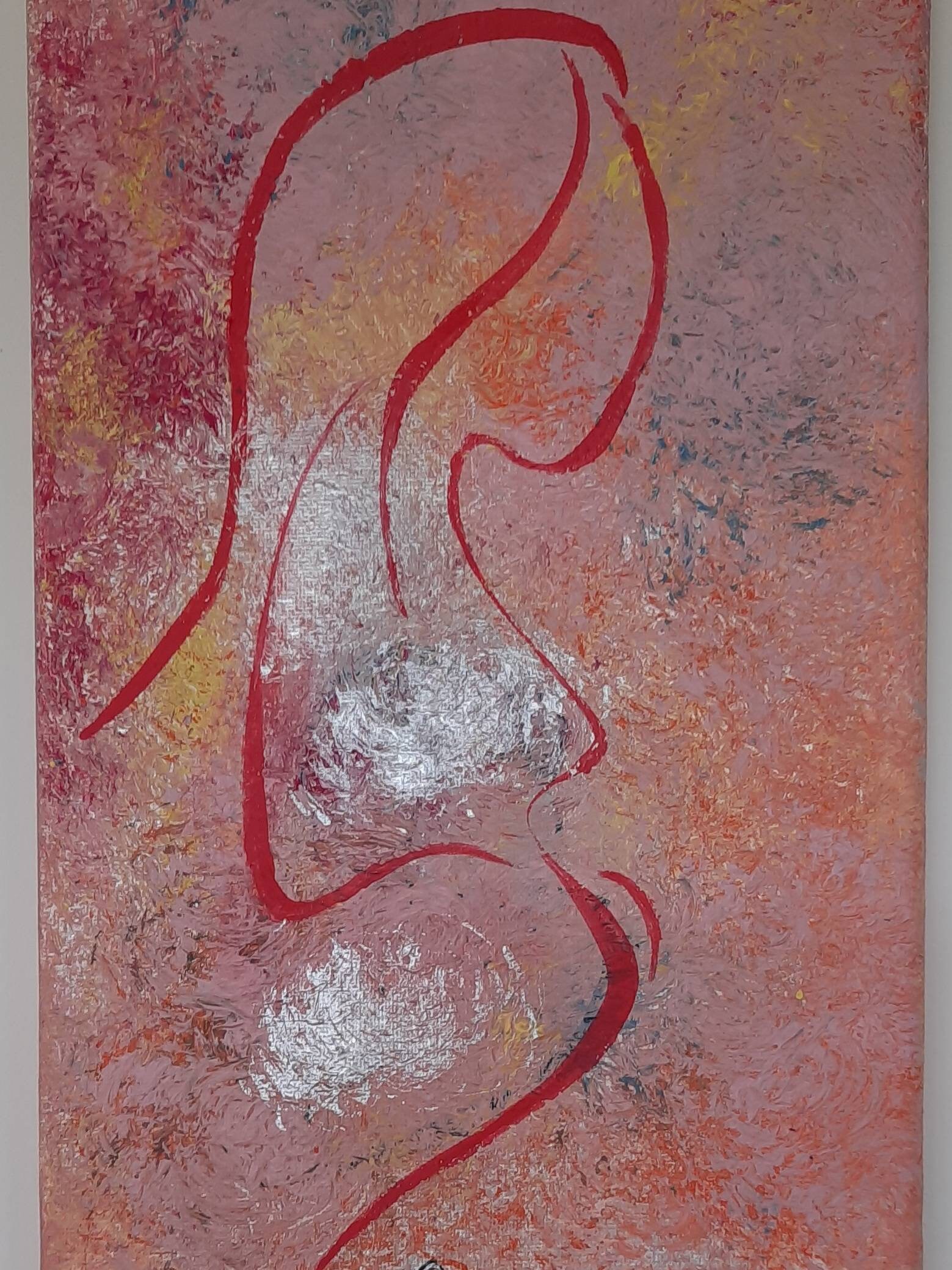 Picture Pregnant Woman Handpainted Acrylic Painting 20 X 50 Etsy UK