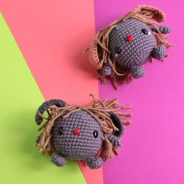 Beginner Crochet Big Comfy Couch Dust Bunnies 2.5" DIGITAL Amigurumi Pattern