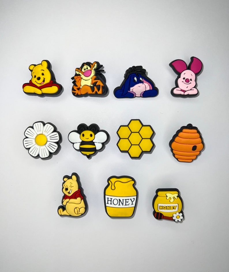 Winnie the Pooh Croc Charms Piglet Jibbitz Wristbands Etsy