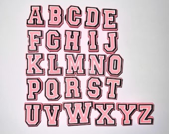 Pink & White Letter Clog Charm: Decorative Shoe Accessory