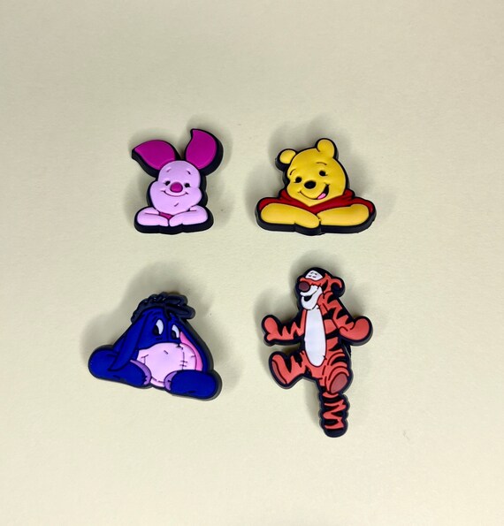 2 Winnie The Pooh Shoe Charms for Crocs & Jibbitz Wristbands. UK . for sale  online