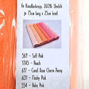 Crepe paper Florist Superior 180g from Cartotecnica Rossi, 6x75cmx25cm, pink peach image 5