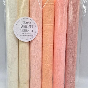 Crepe paper Florist Superior 180g from Cartotecnica Rossi, 6x75cmx25cm, pink peach image 4
