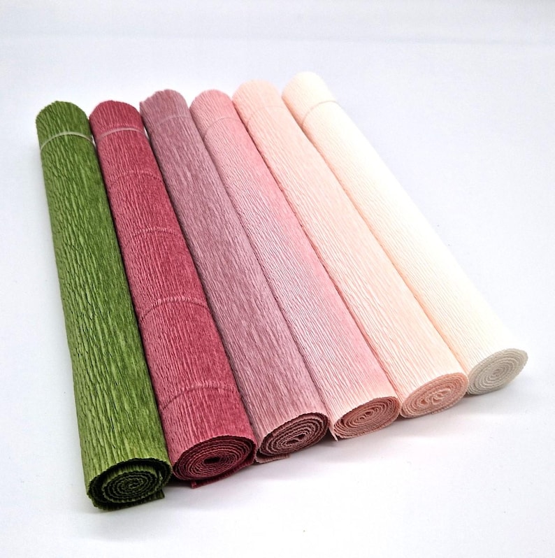 Crepe paper Florist Superior 180g from Cartotecnica Rossi, 6x75cmx25cm, pink peach Altrosa s.Text