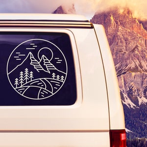 Wandern Berge Natur Aufkleber Autoaufkleber Camper Travel Wohnmobil hike Sticker Decal Bild 4