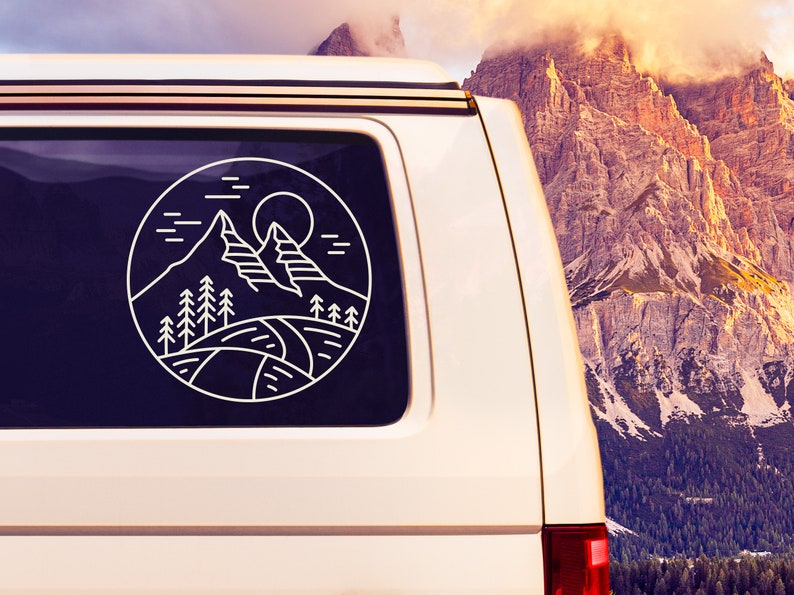 Wandern Berge Natur Aufkleber Autoaufkleber Camper Travel Wohnmobil hike Sticker Decal Bild 4