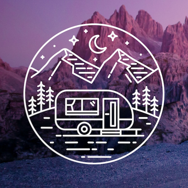 Autoaufkleber Camping Auto Aufkleber Car Stickers Geburtstag Geschenk Reisen Lack Sticker Vinyl  Wohnwagen Stickers Roadtrip Camper Van Deko