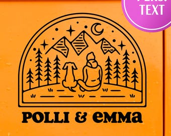 Autosticker hond cadeau hond eigenaar gepersonaliseerd, herinnering hond aandenken, cadeau hond moeder, sticker caravan camper
