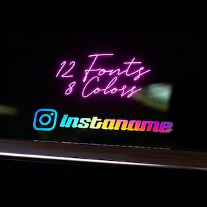 2x Instagram sticker car, custom instagram decal, social media decal, social media sign, holographic sticker, instagram car decal, jdm decal