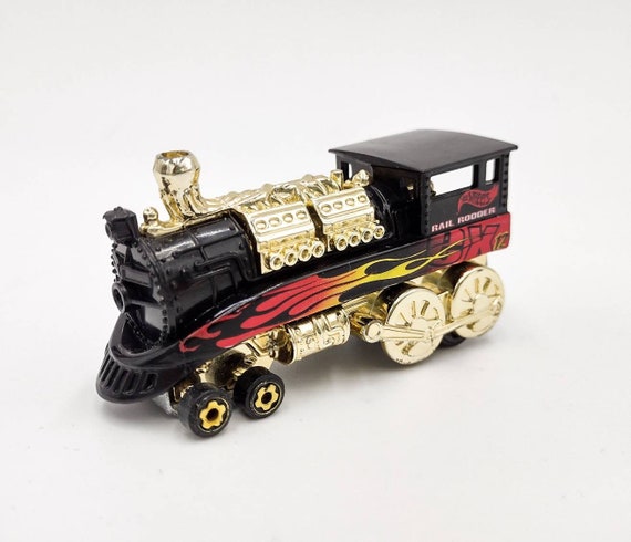 1995 Vintage Hot Wheels Black Flames Rail Rodder Collectible Car