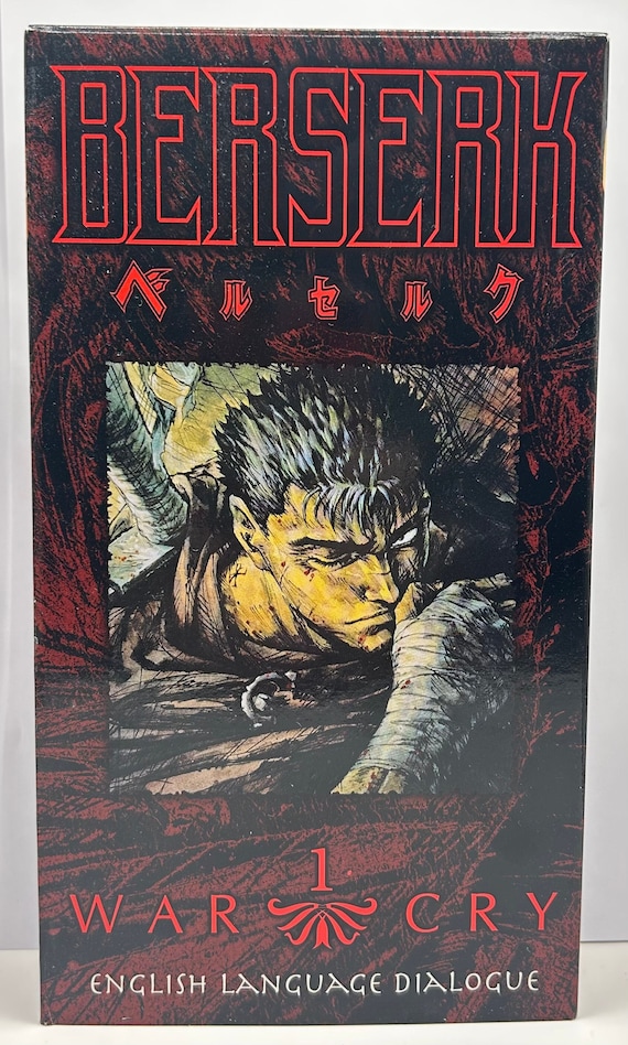2002 Berserk 1 War Cry English Dubbed RARE Collectible Vintage VHS Animated  Action Fantasy Anime Media Blasters Beautiful 