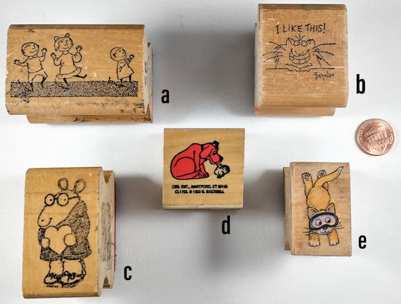 Kids Vintage Rubber Stamp 