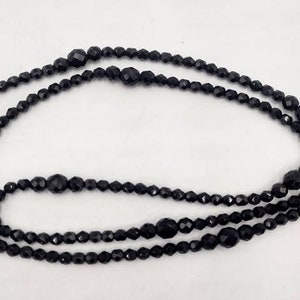 1960's Classic Goth Glam Vintage Costume Jewelry - Long Beaded Strand - Unique and Gorgeous