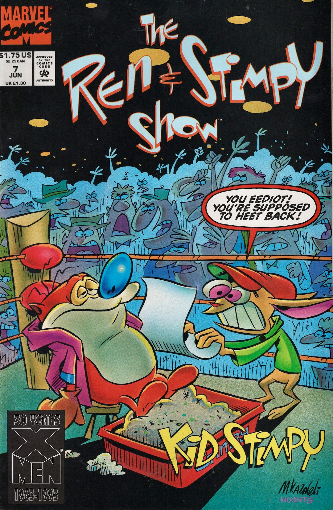 1994 Ren and Stimpy Show 7 Kid Stimpy Marvel Comics Etsy