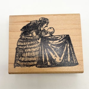 Fortune Tarot Card RUBBER STAMP, Fortune Teller Stamp, Magician