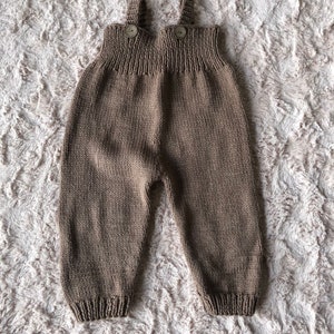 Handmade Baby Suit, Knitwear Overalls and Cardigan Set for Babies, Knitted Newborn Wear image 4