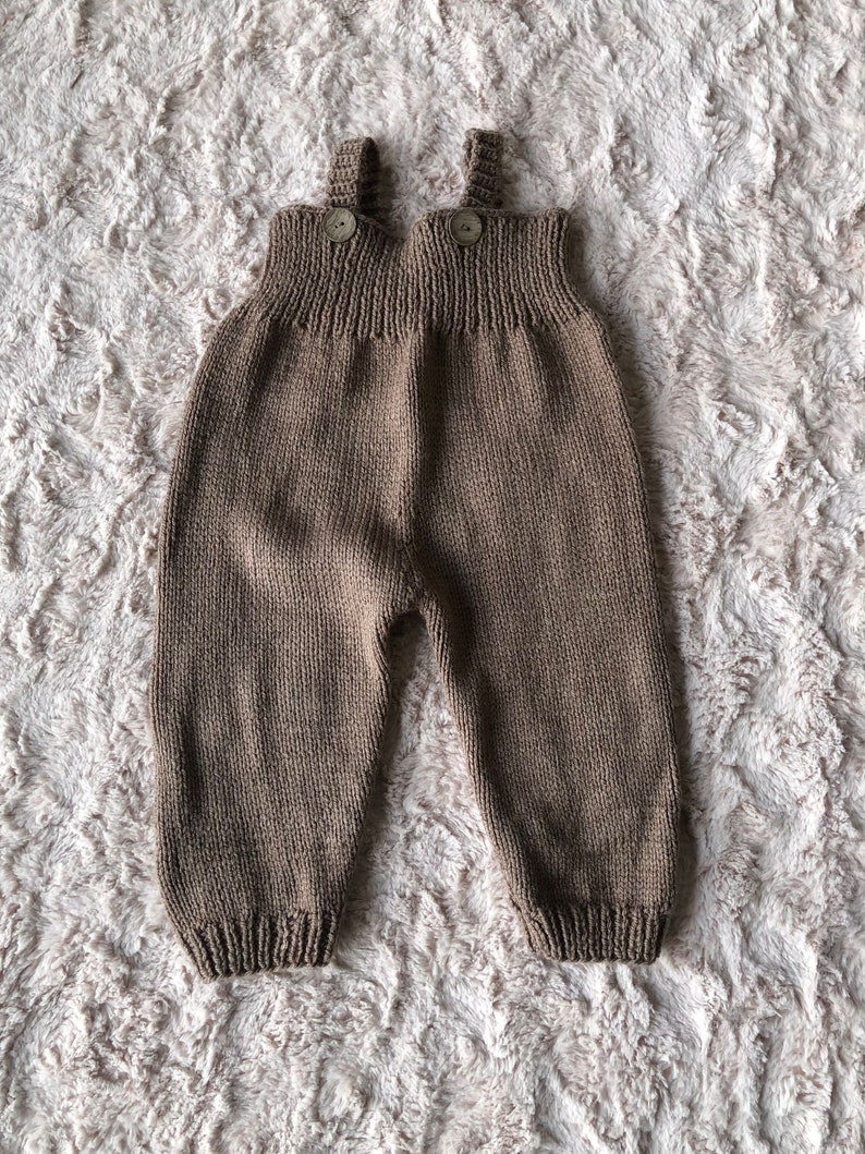 Handmade Baby Suit, Knitwear Overalls and Cardigan Set for Babies, Knitted Newborn Wear image 4