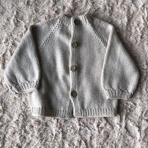 Handmade Baby Suit, Knitwear Overalls and Cardigan Set for Babies, Knitted Newborn Wear image 5