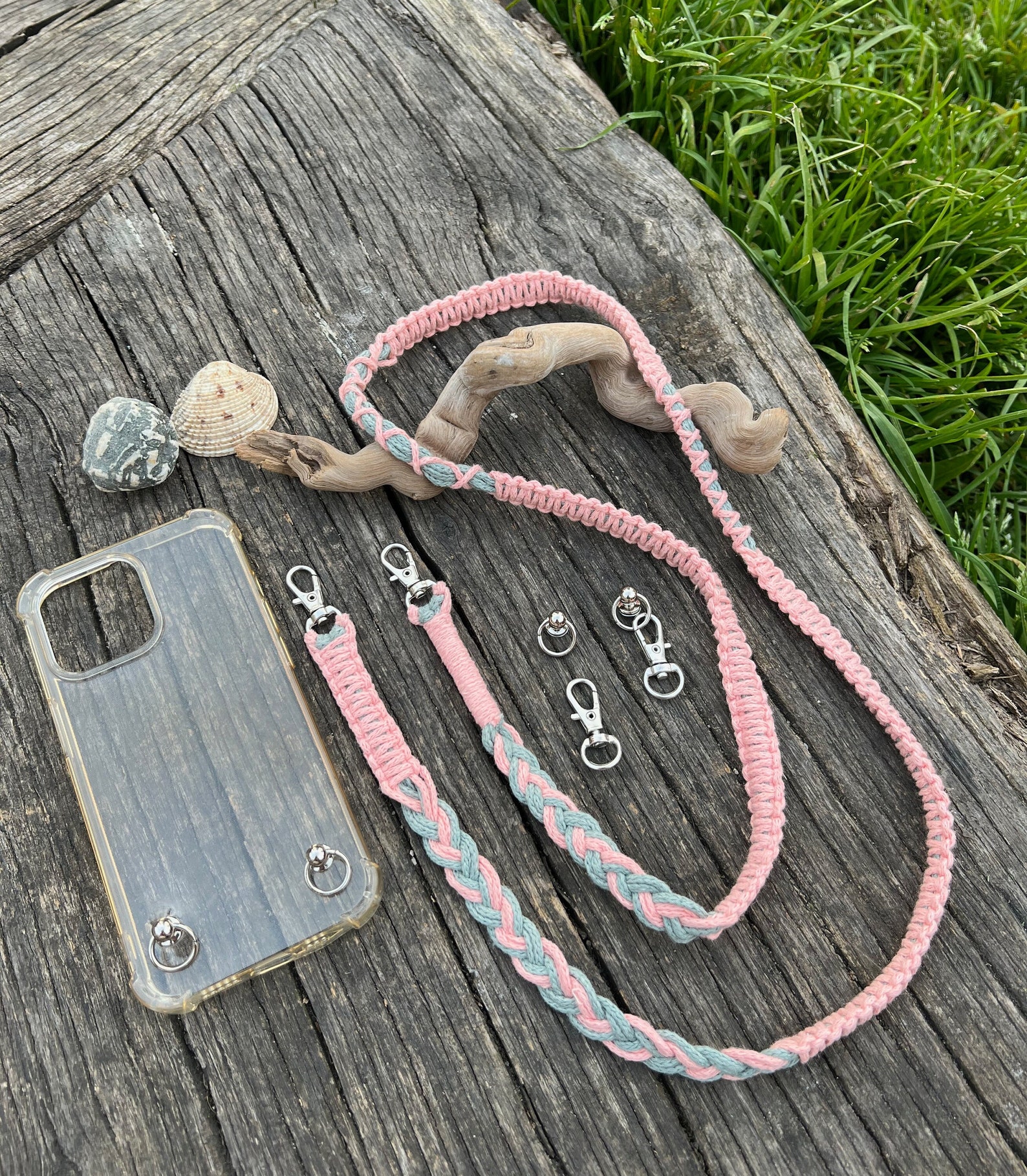Crossbody Phone Strap With Case, Customized Cotton Phone Case Lanyard
