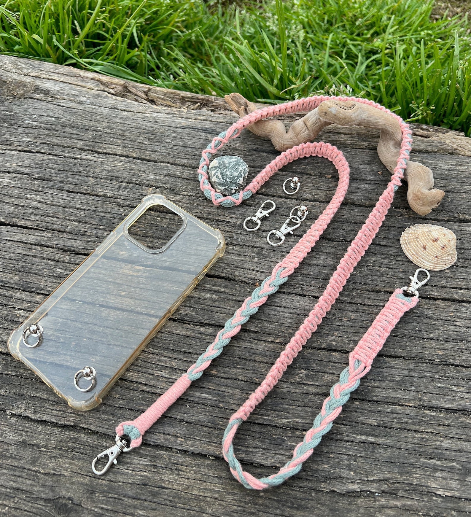 Crossbody Phone Strap With Case, Customized Cotton Phone Case Lanyard
