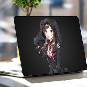 Chica anime piel portátil vinilo Dell HP Stream Lenovo Yoga Asus TUF Acer Swift kawaii portátil calcomanía cobertura completa piel pegatina regalo
