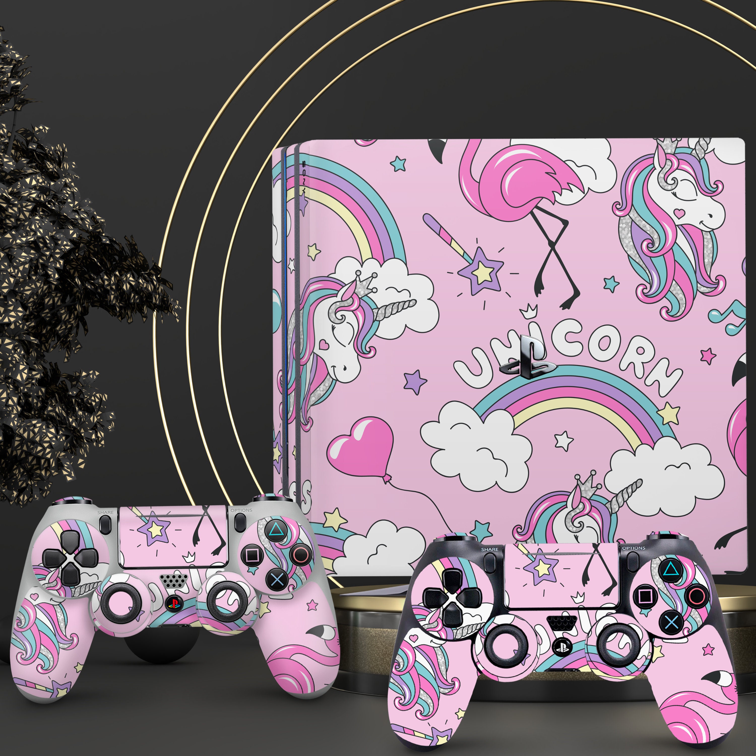 PS4 Skin Unicorn PS4 Pro Skin Flamingos PS4 Pink Texture Skin Etsy