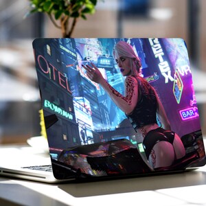 Adesivo de vinil para laptop de garota sexy estilo futurista para Acer, ASUS, HP, Lenovo, Dell, Chromebook para capa de laptop para qualquer laptop
