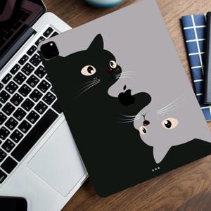 Cats Skin For iPad animal skin for iPad Air 13 2024 Trendy iPad Mini 5 Decals iPad 12.9 Pro Sticker iPad 11 Pro black and white Skin ipad