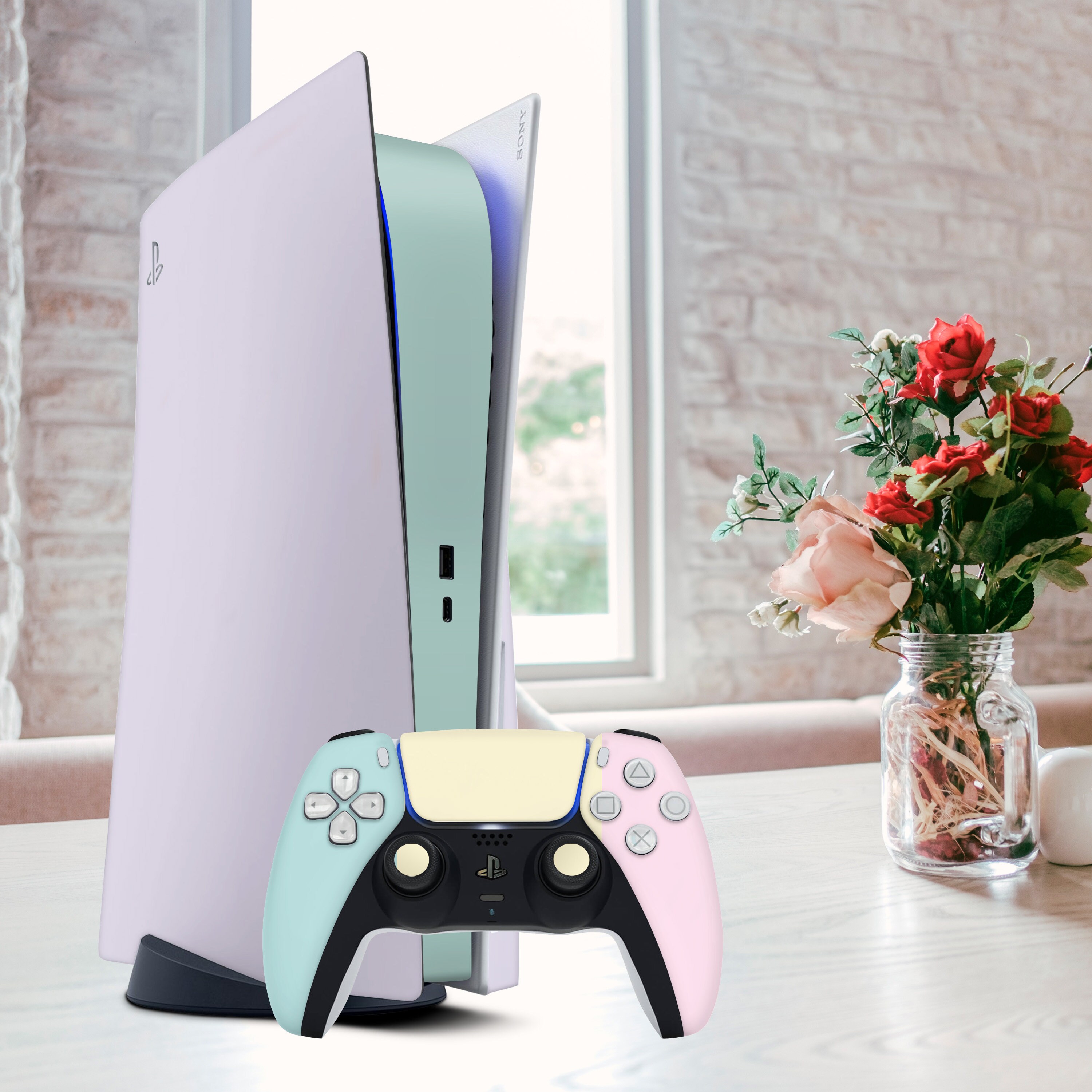 Kirby Boba PS5 Skin - Pink Cute Vinyl Wrap Sticker Sony Playstation 5