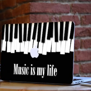 Piano keys MacBook Decal White MacBook Pro Decal Black MacBook Air 2022 Skin Music for MacBook gift MacBook Air 14 Decal Laptop Stickers