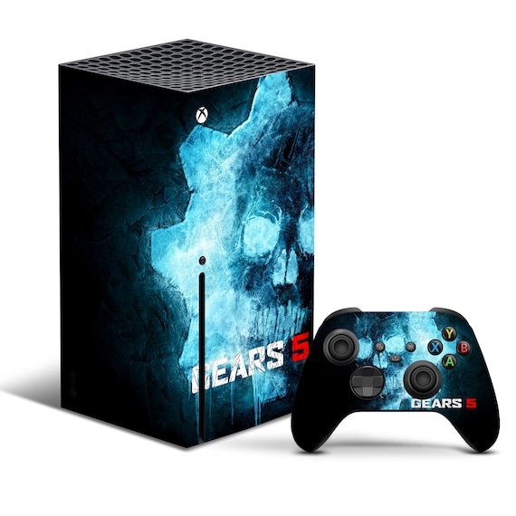Skull Xbox One S Skin Gears Skin Xbox Series X Blue Red Pattern