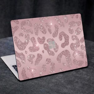 Adhesivo de leopardo rosa para Surface Pro X 7 6 5 4 3 Surface Go 2, adhesivo de piel, adhesivo de mármol rosa para Surface Laptop 1/2 3