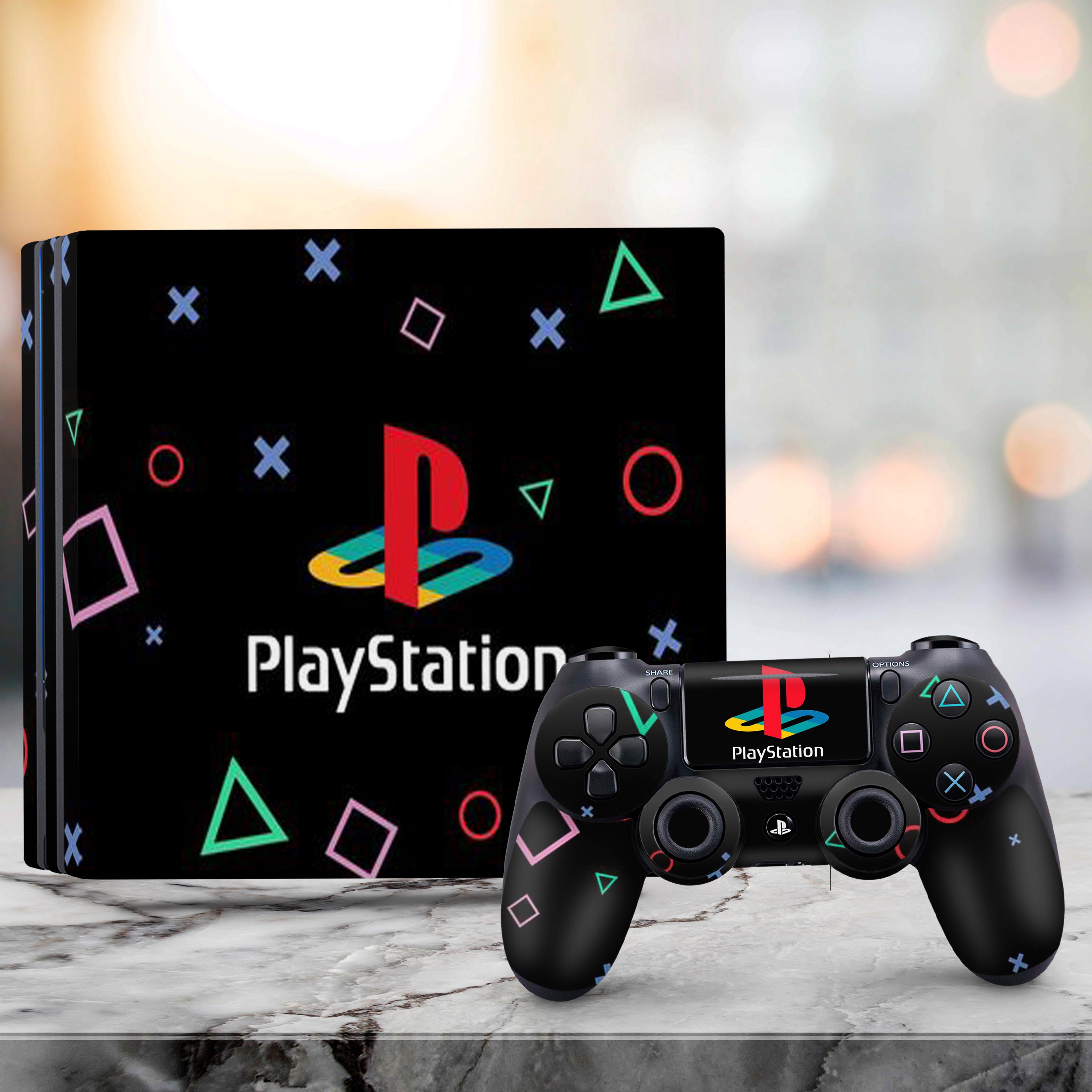 Fogo emblema ps4 adesivo de pele decalque para sony playstation 4