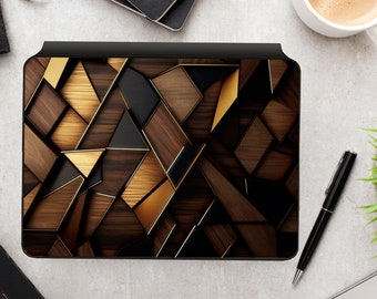 Abstract Magic Keyboard Skin Brown decal for iPad Keyboard Sticker iPad Pro 12.9 Geometric pattern for iPad Pro 11 Gen 3 iPad Air 5 2021