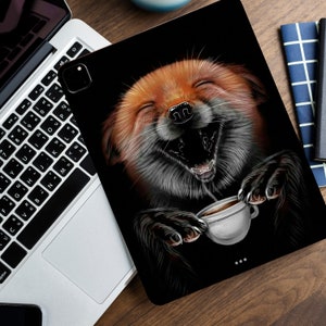 Funny fox Skin For iPad animal skin for iPad Air Trendy iPad Mini 5 Decals iPad 12.9 Pro Sticker iPad 11 Pro Pink Skin gift