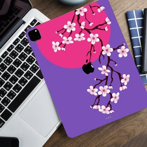 Purple Floral iPad Skin sakura iPad Pro 10.2 Decal iPad Air 4 Air 3 Skin Pink iPad Pro 11 sticker Girl iPad Pro 12.9 2021 iPad Pro skin