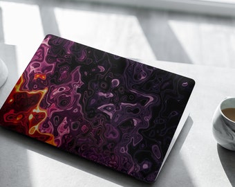 Purple Marble Laptop Skin Fire Notebook Vinyl Decal Dell Hp Lenovo Asus Chromebook Acer Laptop Decal Cover Skin For Any Laptop Sticker