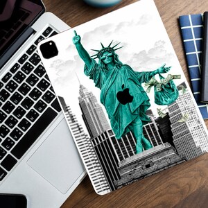 The Statue of Liberty skin for iPad New York sculpture decal iPad Pro 12.9 stickers for iPad Air blue color iPad decal the best gift