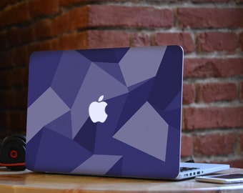 Steel Blue Vinyl MacBook Skin for MacBook Air 11/13 Pro 13/15/16 Touch Bar Retina Personalized Name Vinyl Decal