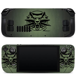 Wolf Steam Deck Skin Animal Stem Deck Oled skin Full Body Skin Decal Wrap 3M vinyl Green Steam Deck Console Gaming Device