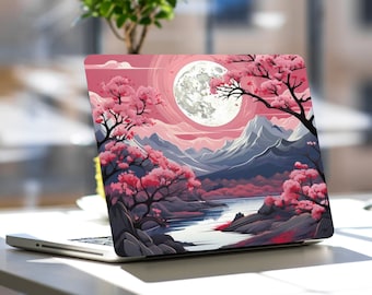 Mountain Laptop sticker Nature Acer Chromebook Skin Asus Lenovo Stickers Moon Laptop 12 inch 11.6 Skin Sakura HP laptop Pink skin Art gift