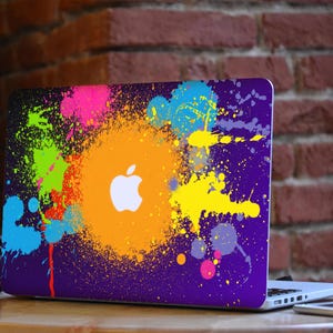 Splashes of paint skin for Macbook Colorful Skin Macbook purple decal Macbook Vinyl sticker for Macbook Air 13 Macbook Retina 15 Macbook Pro