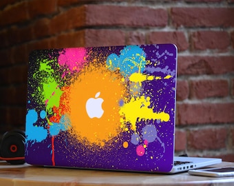 Splashes of paint skin for Macbook Colorful Skin Macbook purple decal Macbook Vinyl sticker for Macbook Air 13 Macbook Retina 15 Macbook Pro