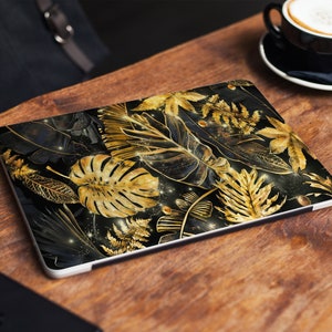 Golden leaves Laptop Skin autumn pattern Sticker Laptop Vinyl Decal Dell Hp Lenovo Asus Chromebook Acer Sticker Skin for a laptop as a gift
