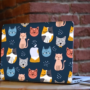 Cat MacBook Pro Touch 16 Skin MacBook Air Cover MacBook Retina 12 Skin protettiva in vinile Cover superiore e inferiore per laptop antigraffio