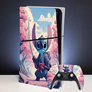 PS5スキン アニマル柄 PS4 Pro Slim ファットビニール カートゥーン プレイステーション コンソール コントローラー エイリアン サムライ PS5 Slim Pro ステッカー デュアルショック
